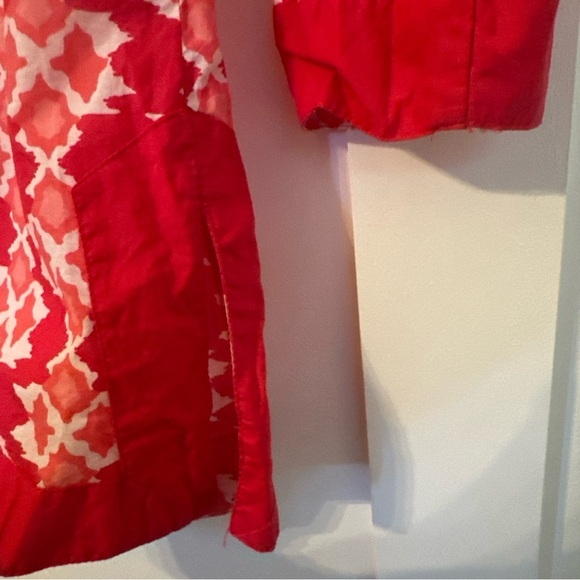 Caribbean Joe Women’s Tunic Top Blouse Size Small Swim Cover Up Pink White - Picture 6 of 9